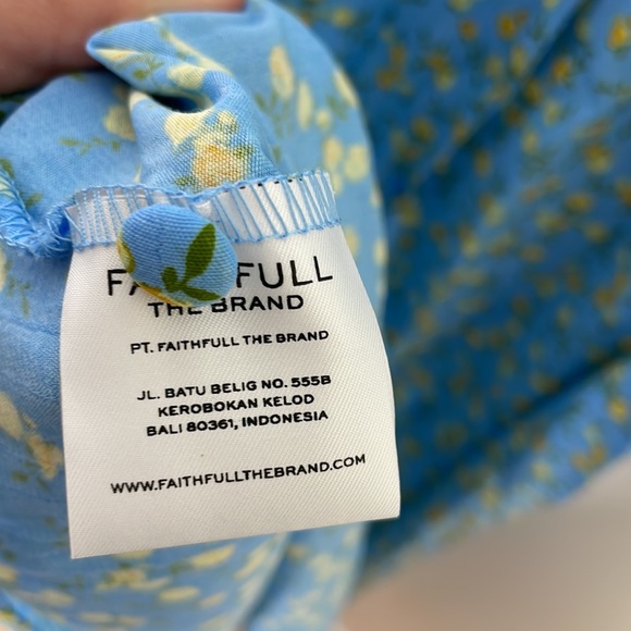 Faithfull the brand blue Daija midi dress size 6 - Picture 11 of 12